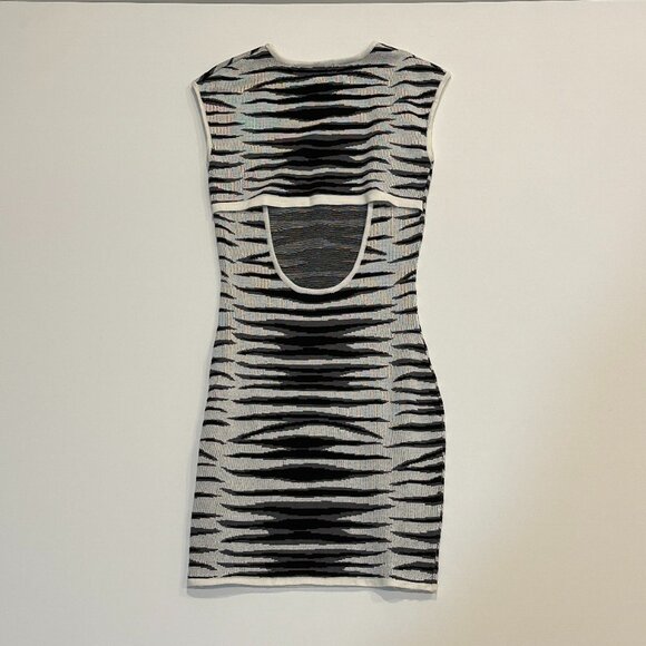 Dynamite Black Grey Animal Print Dress Size Small - Picture 3 of 3